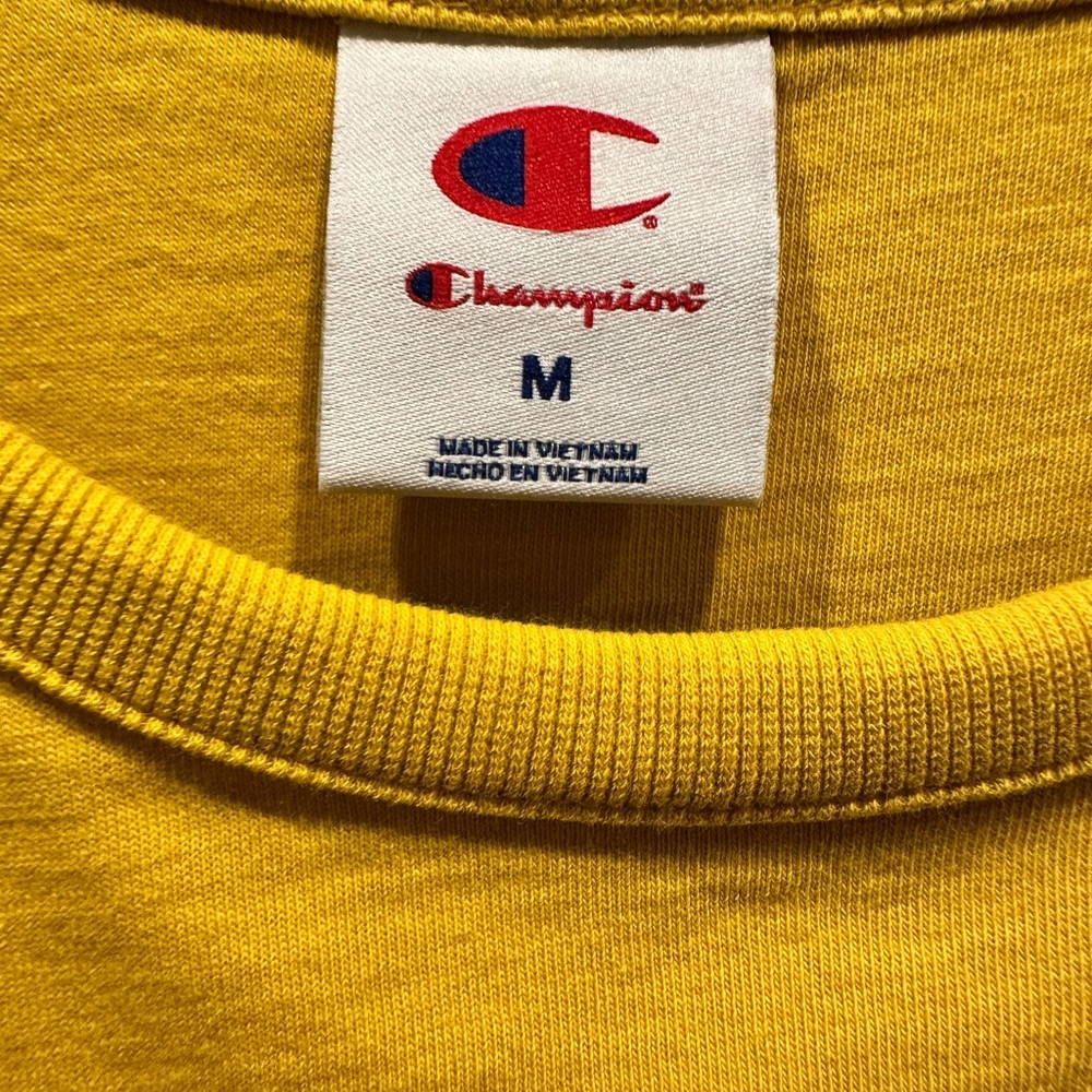 Champion Mustard Yellow Phys.Ed Graphic Tee Size Medium NWOT - Picture 4 of 5